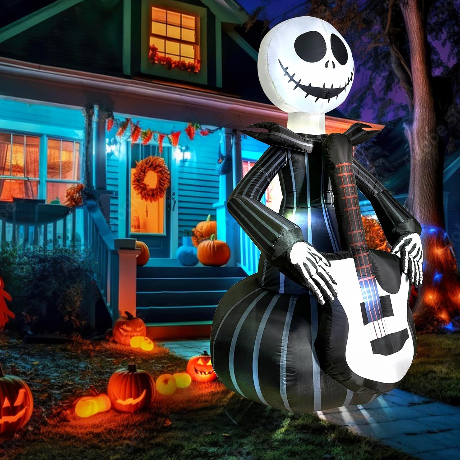 Arche gonflable d'Halloween de 10 pieds avec fantôme et LED intégrées