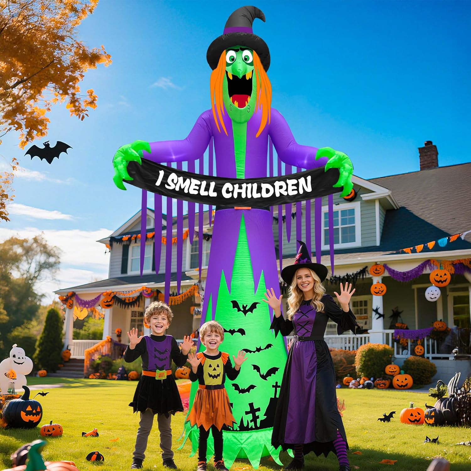 Giant Halloween Inflatable Pumpkins with LED Lights