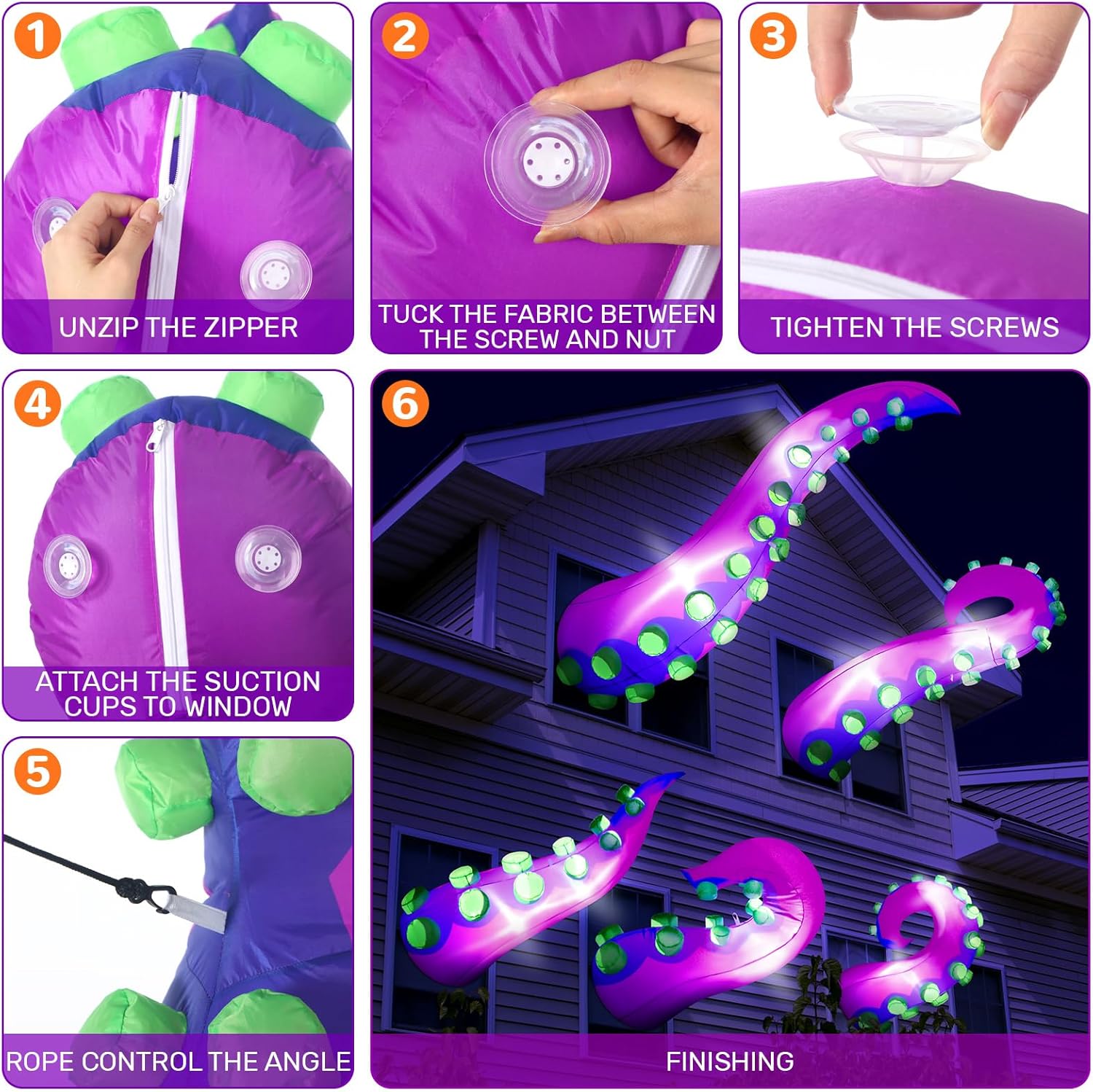 Halloween Inflatable Octopus Tentacle Yard Decor