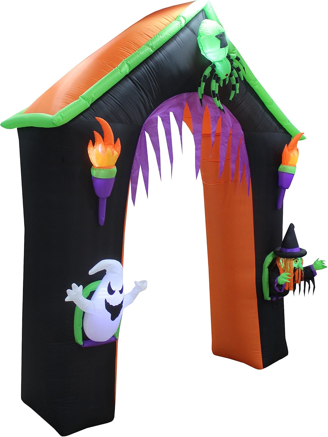LED Lighted Halloween Inflatable Castle Archway Decoration
