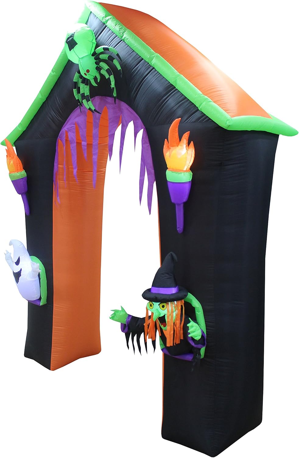 LED Lighted Halloween Inflatable Castle Archway Decoration