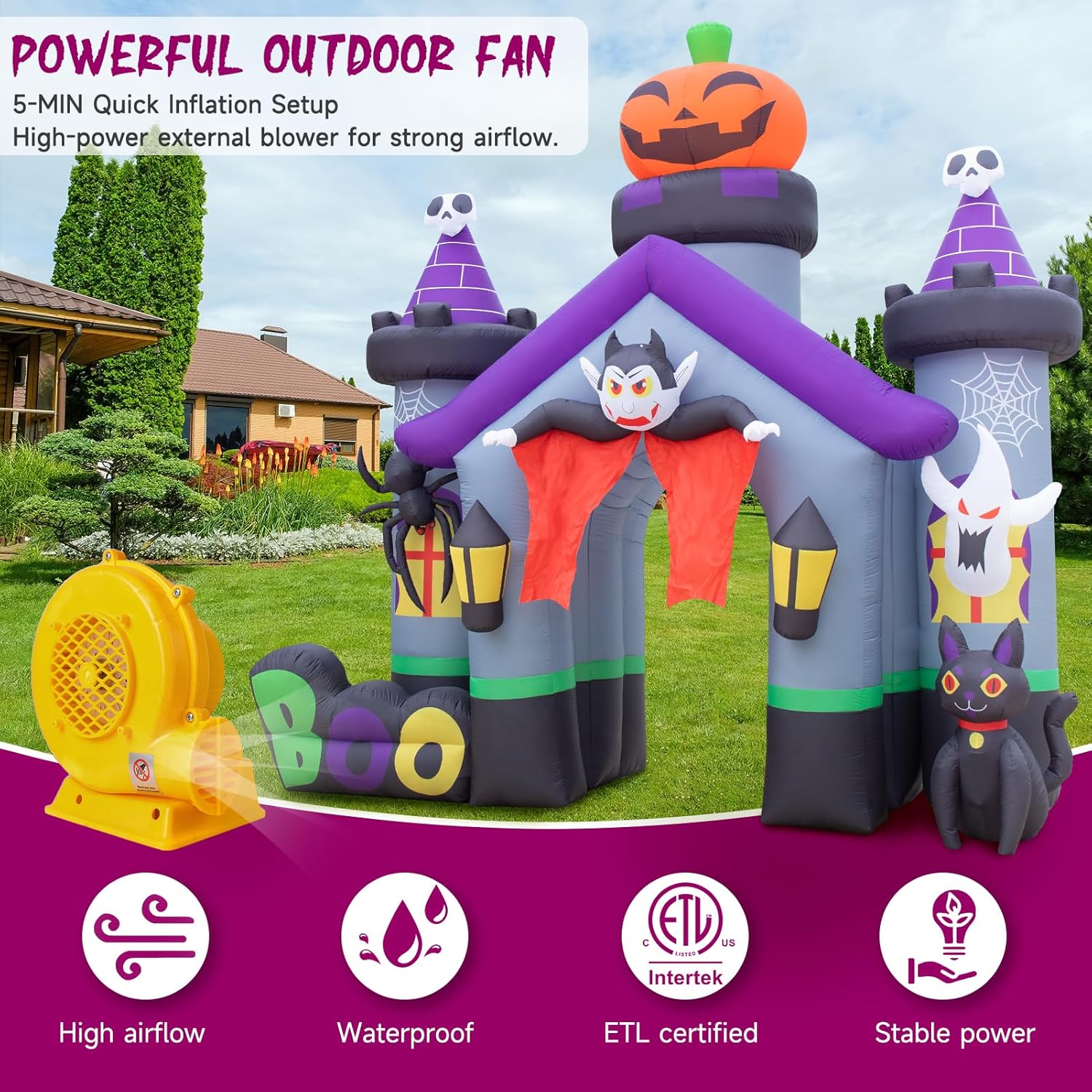 14FT Halloween Inflatable Haunted Archway Outdoor Decoration