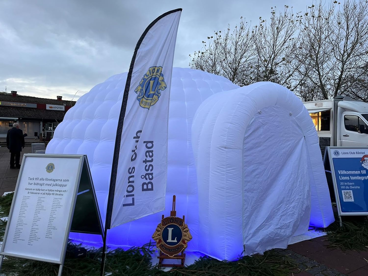 Tente dôme igloo gonflable portable d'extérieur avec éclairage LED pour fête, mariage, événement, camping