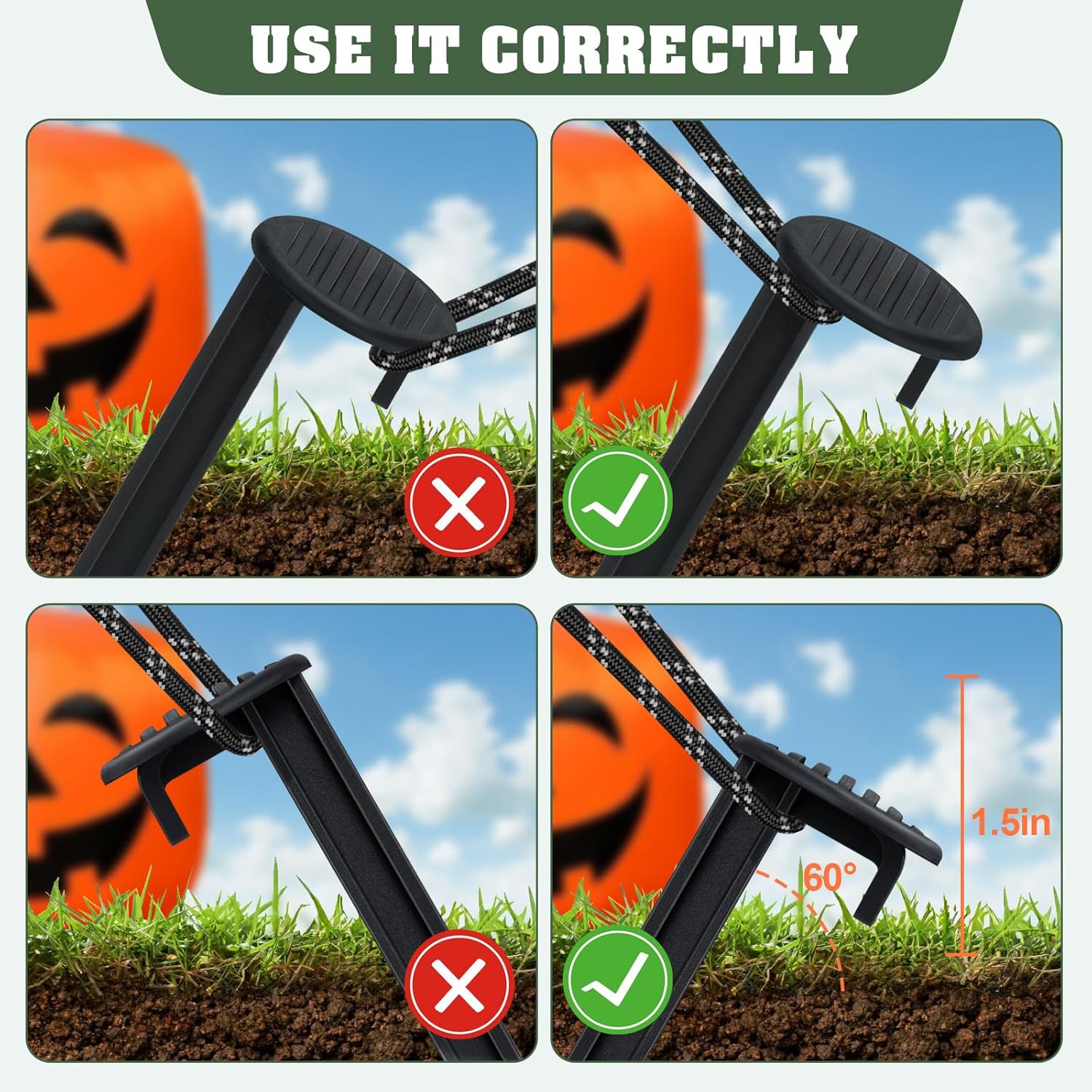 Halloween Inflatable Tree with LEDs for Yard