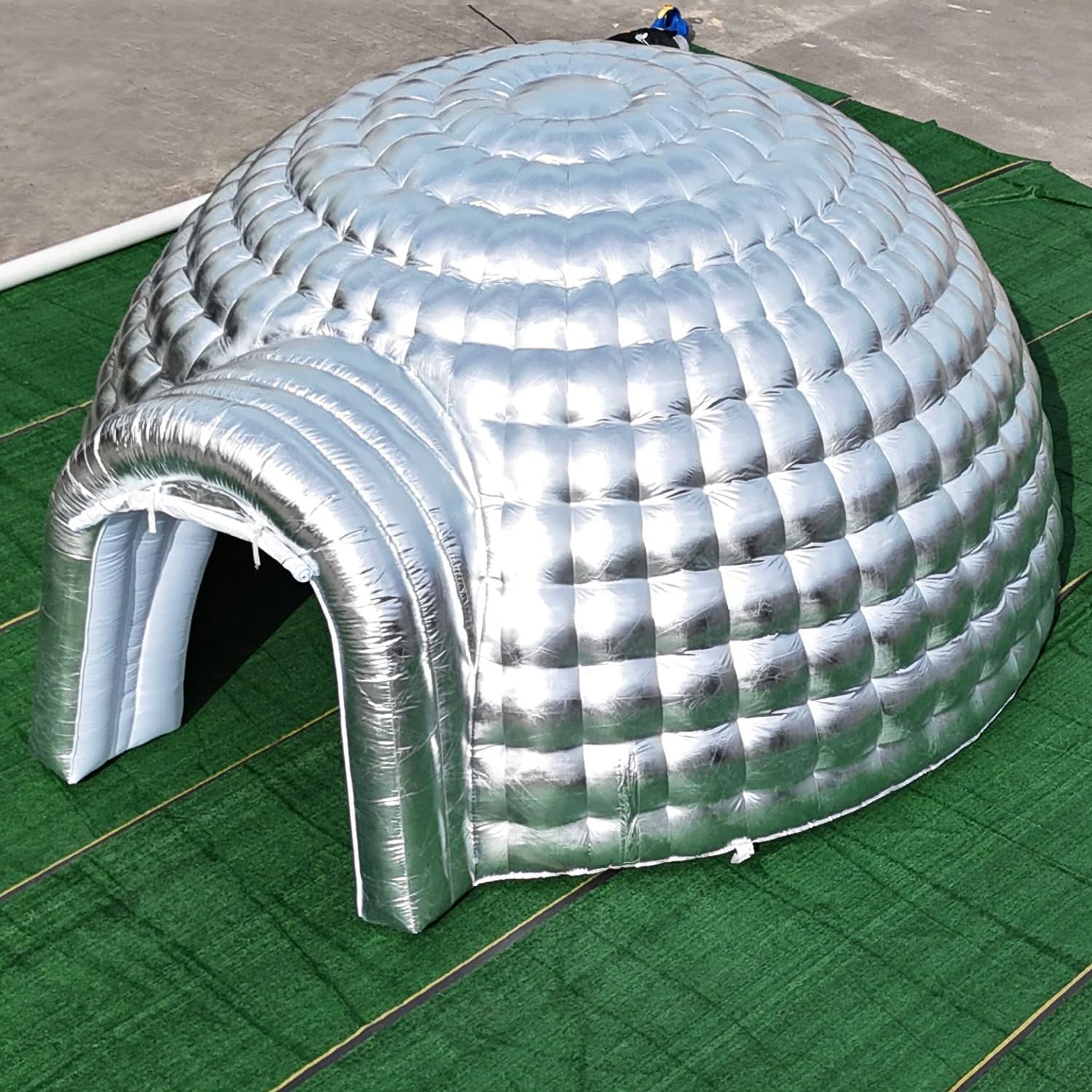 Tente dôme igloo gonflable portable d'extérieur avec éclairage LED pour fête, mariage, événement, camping