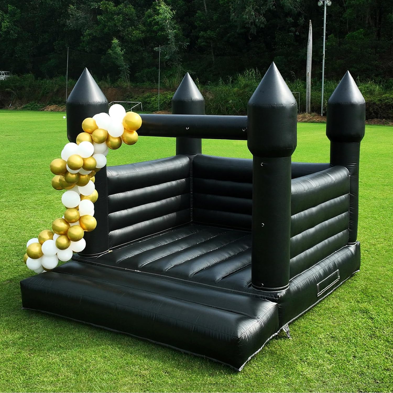 Black Inflatable Bounce House for Halloween Parties
