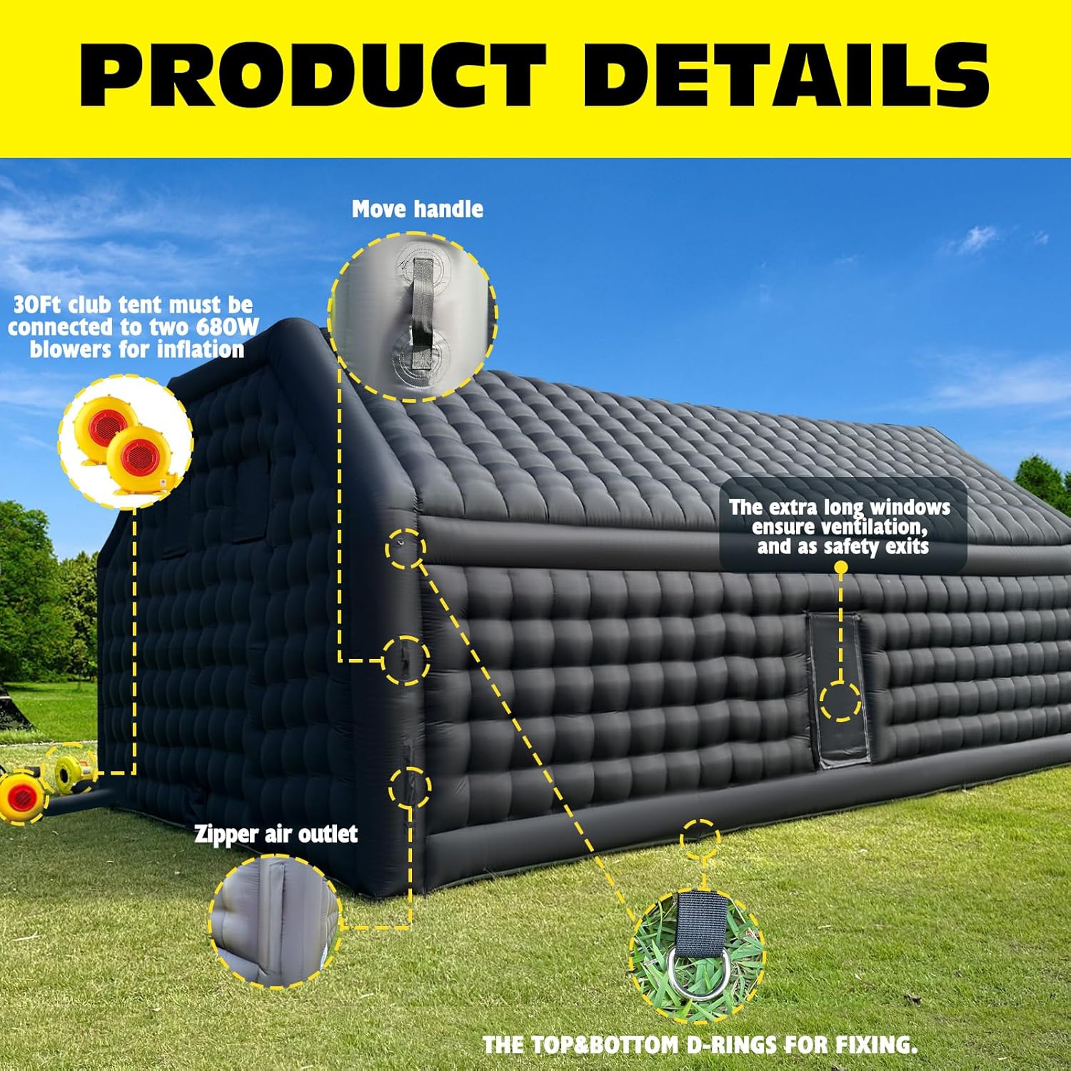 Inflatable Night Club Extra Large Party Tent with Logo Blow up Nightclub Tent for Wedding Birthday Raves