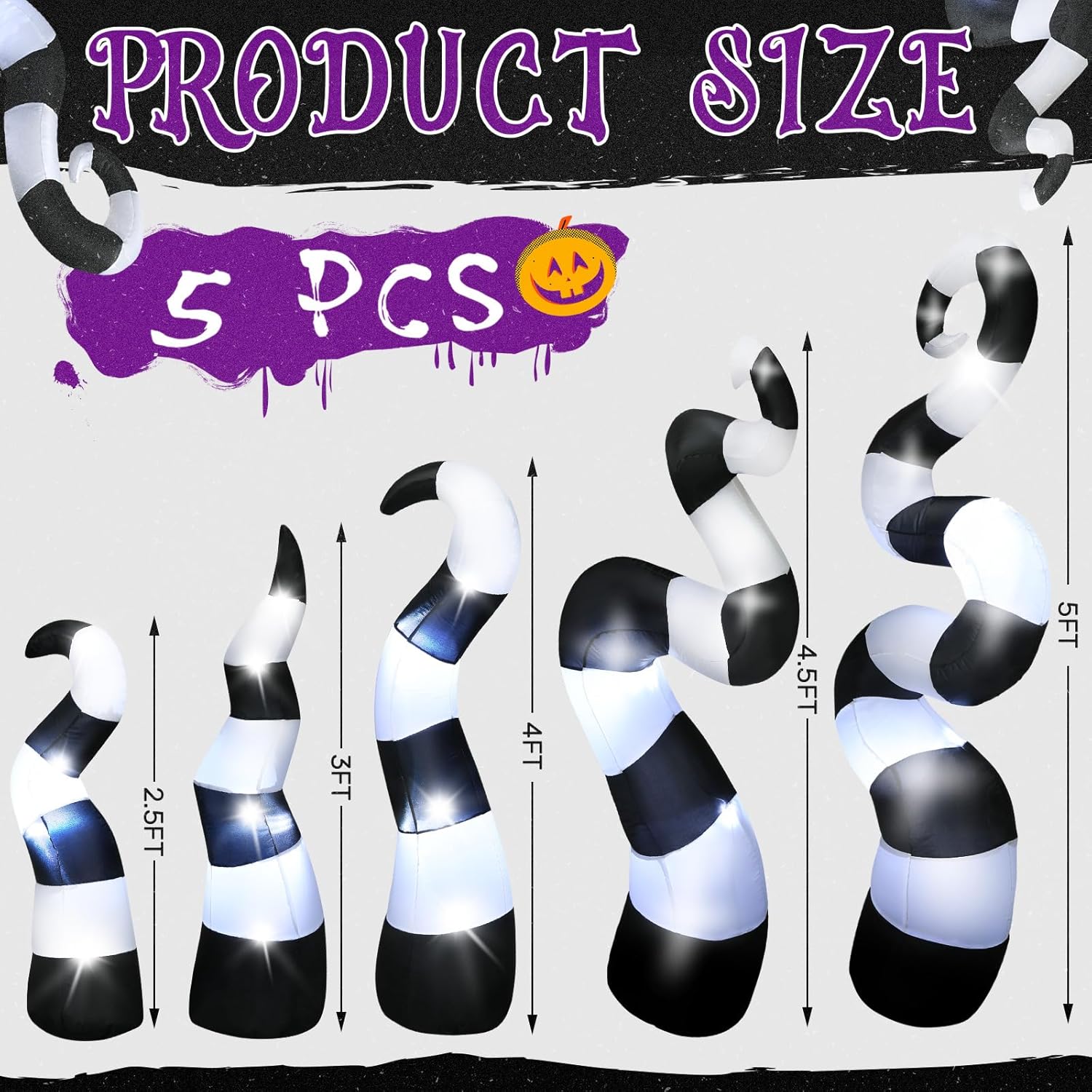 Halloween Inflatable Octopus Tentacle Yard Decor