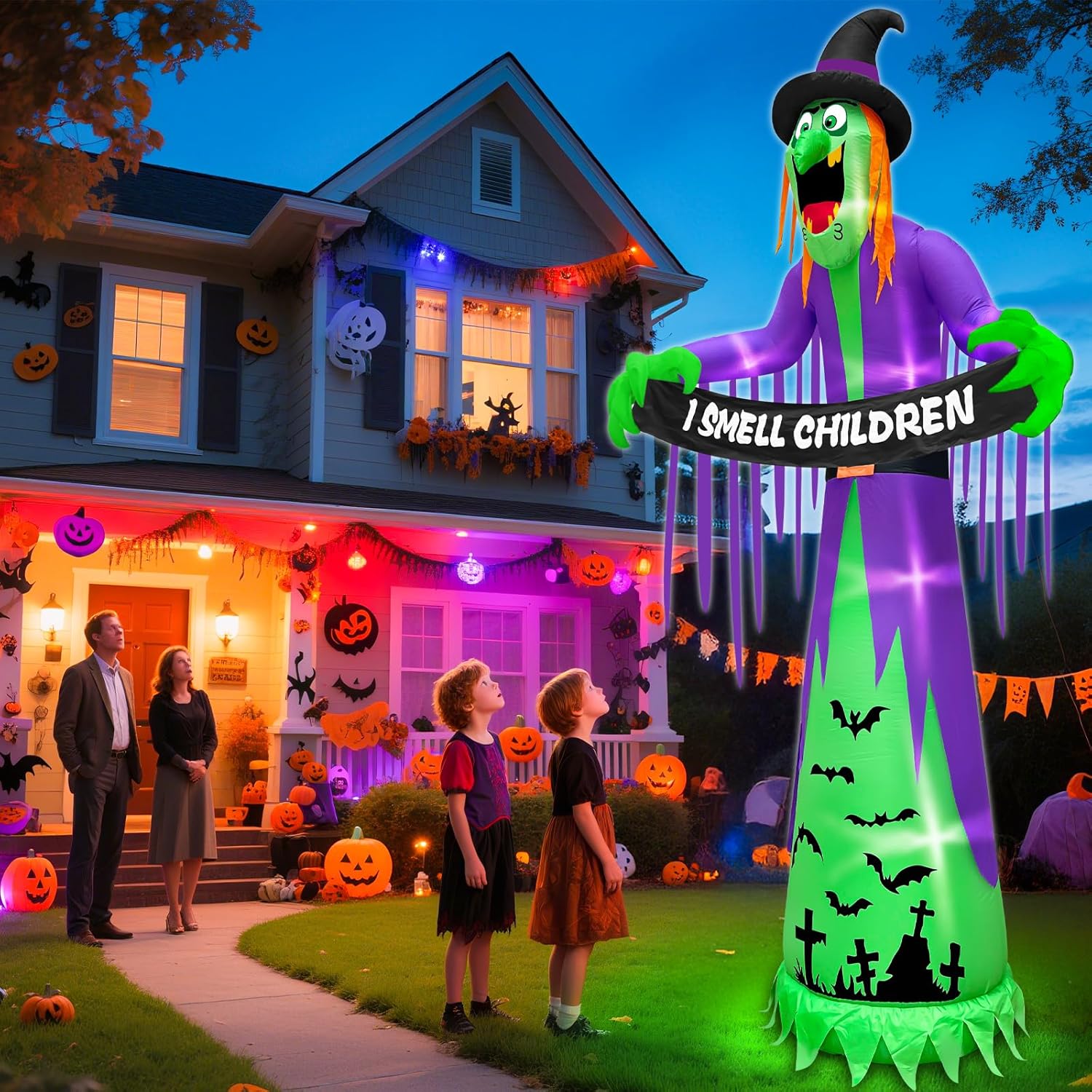 Giant Halloween Inflatable Pumpkins with LED Lights