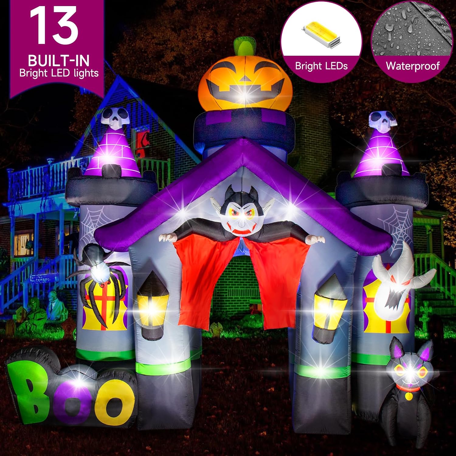 14FT Halloween Inflatable Haunted Archway Outdoor Decoration