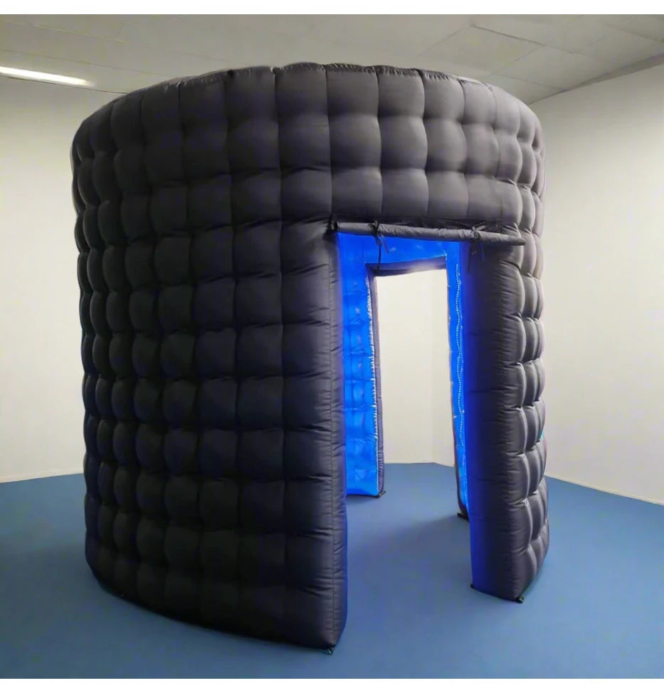 10FT Diameter Round Inflatable LED 360 Photo Booth Enclosure with LED Lights & Blower