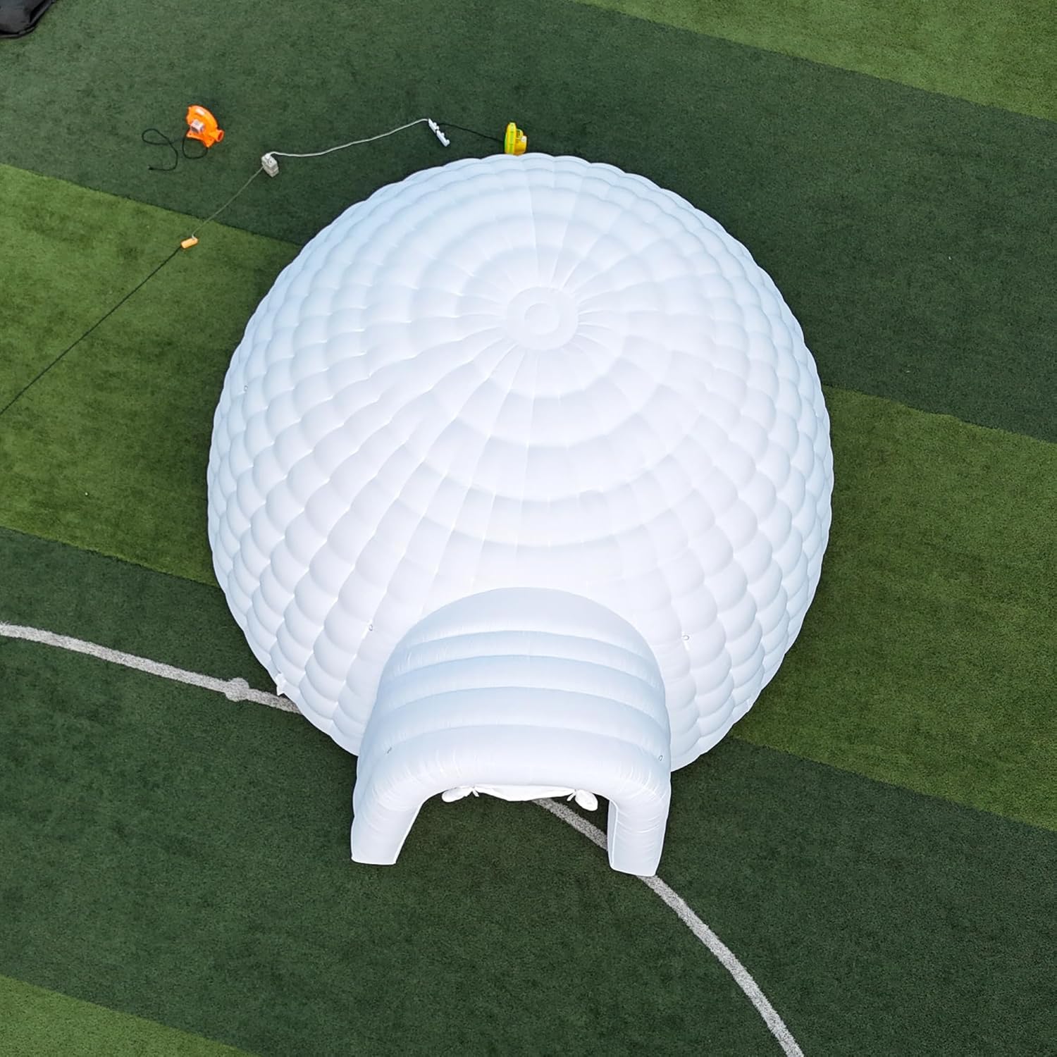 Tente dôme igloo gonflable portable d'extérieur avec éclairage LED pour fête, mariage, événement, camping