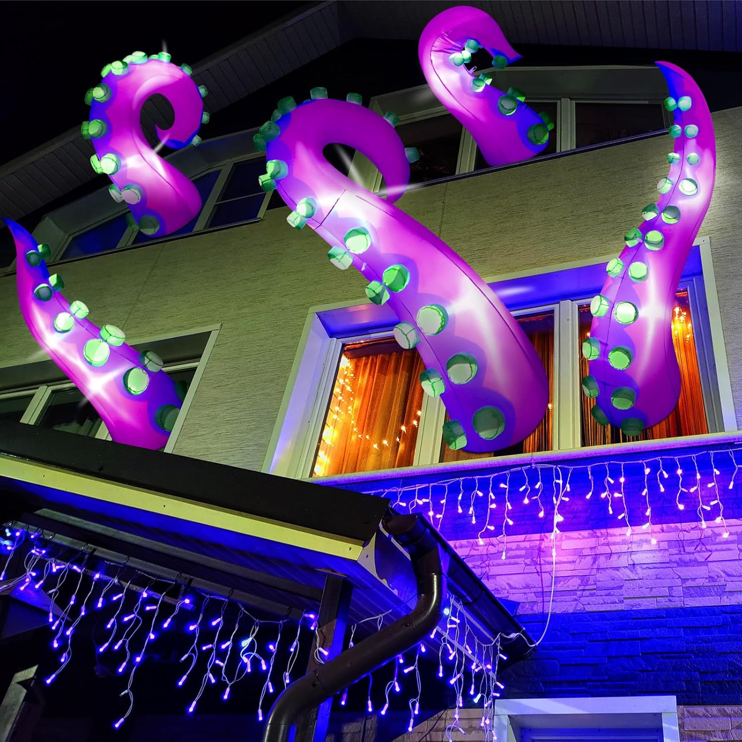 Halloween Inflatable Octopus Tentacle Yard Decor