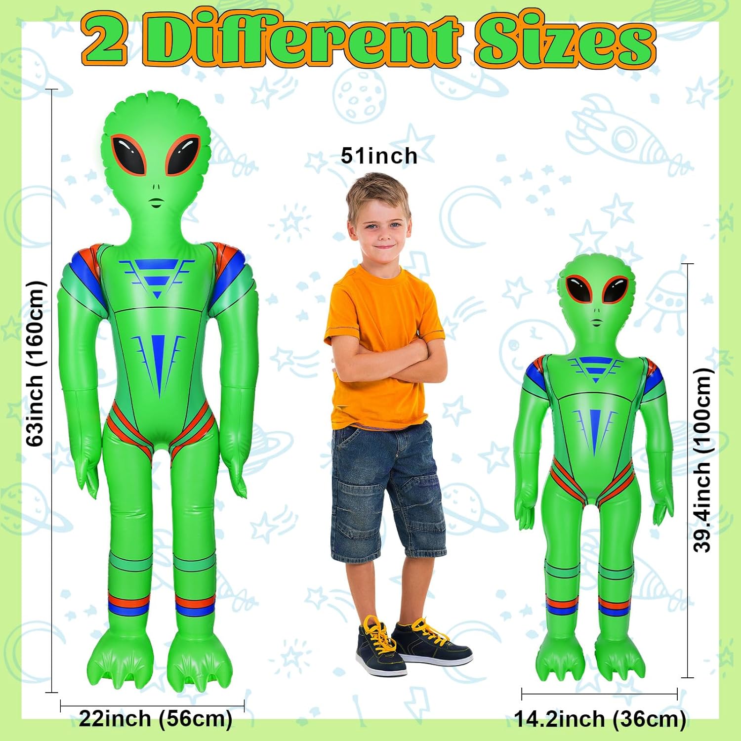 Inflatable UFO Alien Cow Decoration with Lights