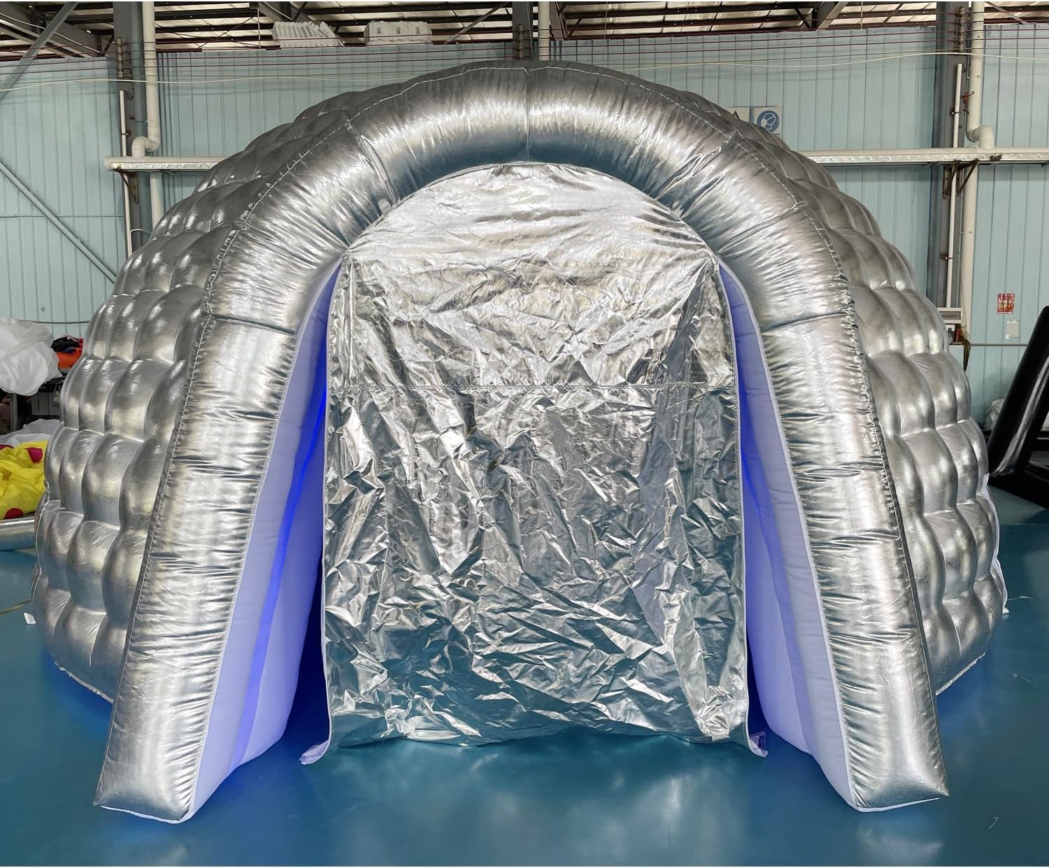 Tente dôme igloo gonflable portable d'extérieur avec éclairage LED pour fête, mariage, événement, camping