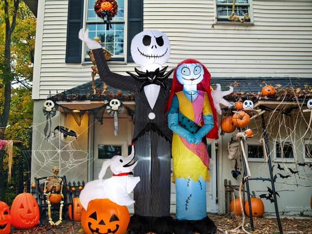 6Ft Halloween Decoration Outdoor Inflatable - Halloween Inflatable Decorations with Skeleton Dog and Pumpkin- Blow Up Inflatables with Built-in LED Lights for Yard Garden Lawn Decor