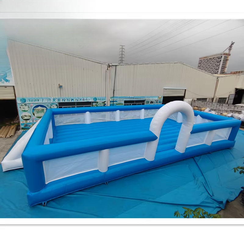 Terrain de football gonflable en savon