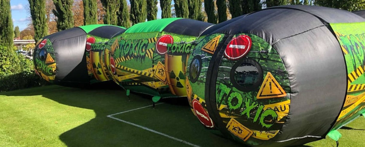 Inflatable Laser Tag Arena Maze Toxic Theme