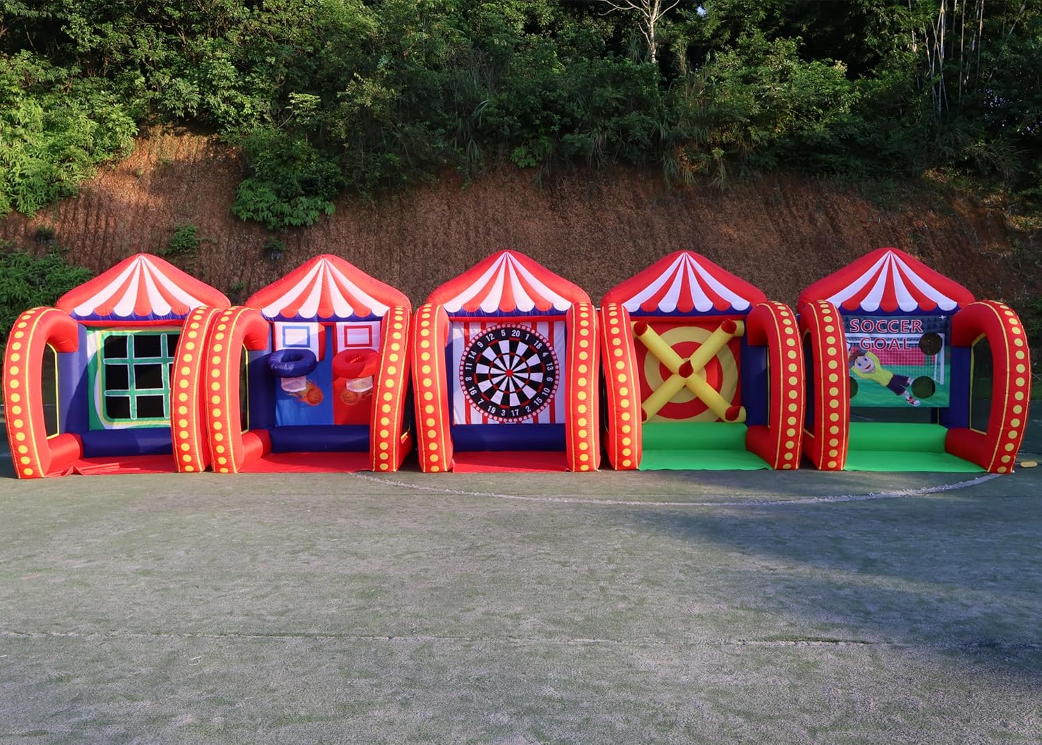 5 in 1 Inflatable Carnival Games for School and Family Fun