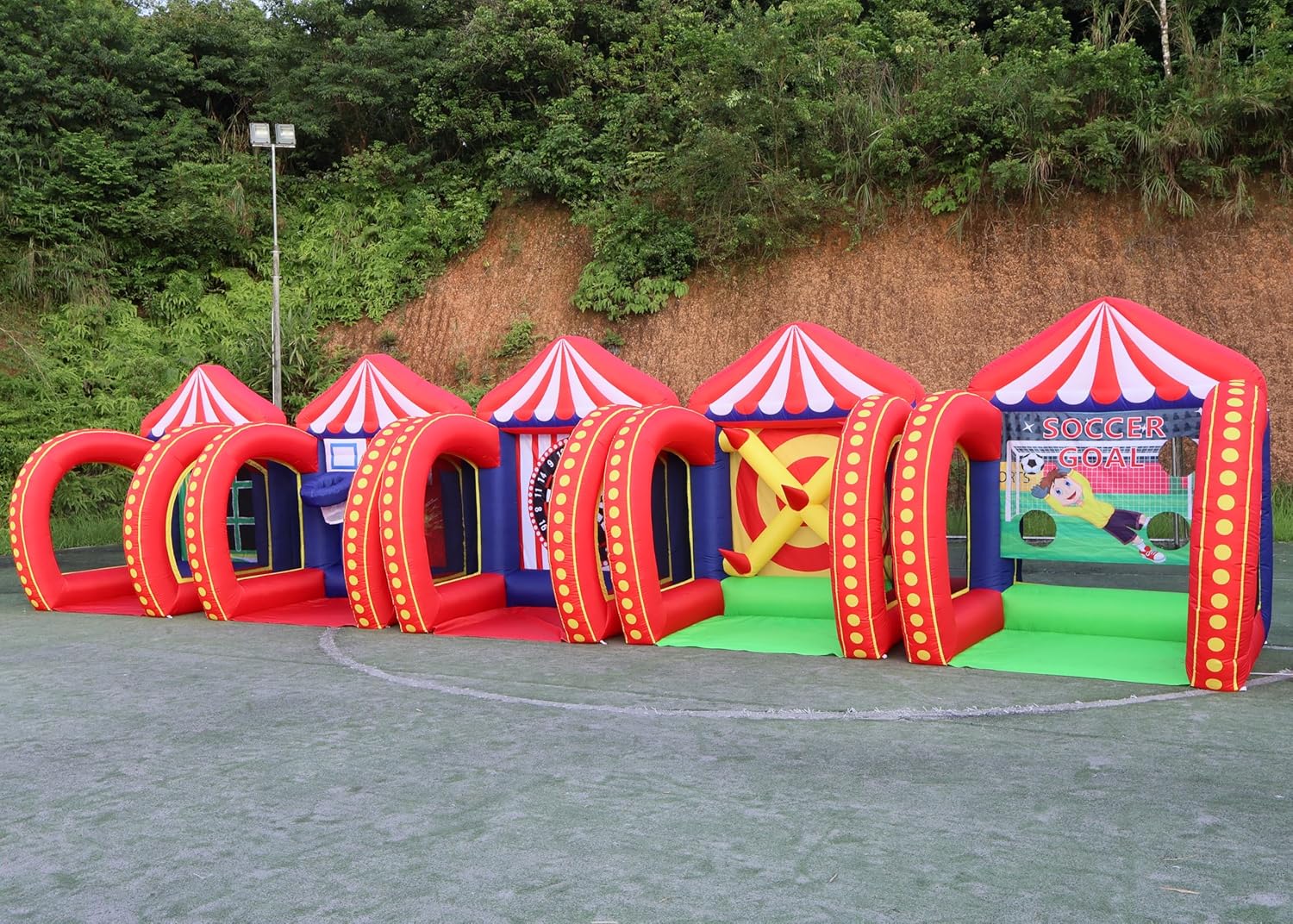 5 in 1 Inflatable Carnival Games for School and Family Fun
