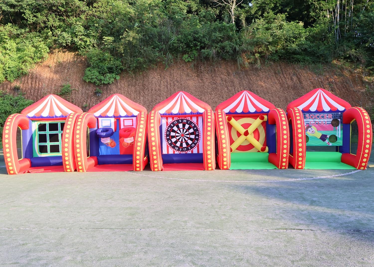 5 in 1 Inflatable Carnival Games for School and Family Fun