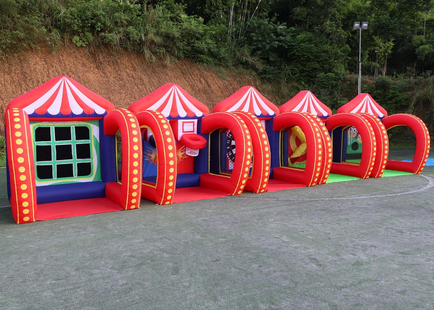 5 in 1 Inflatable Carnival Games for School and Family Fun