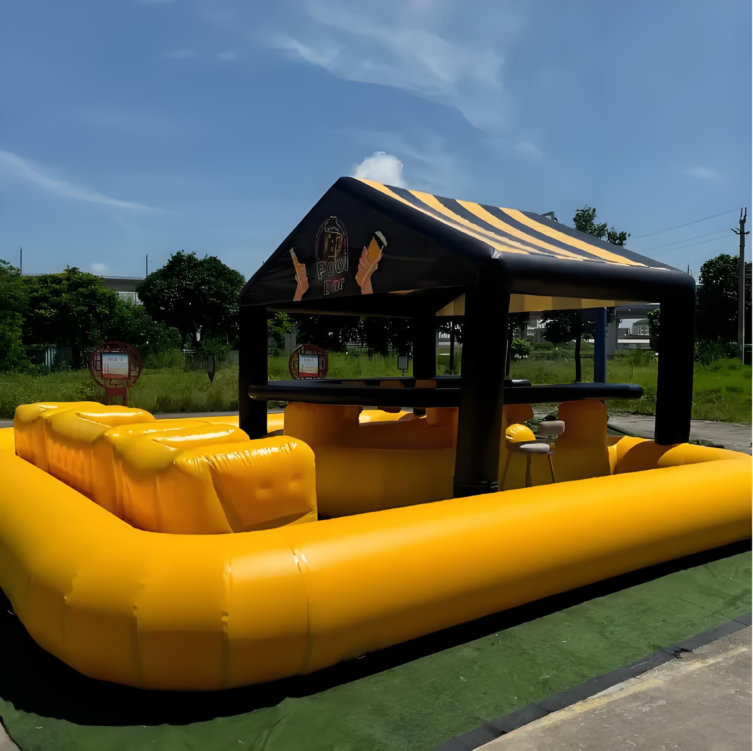 21x21ft Yellow Inflatable Pool Bar