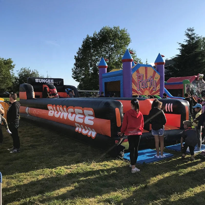 Aufblasbares Bungee-Run-Spiel mit 2 Bahnen