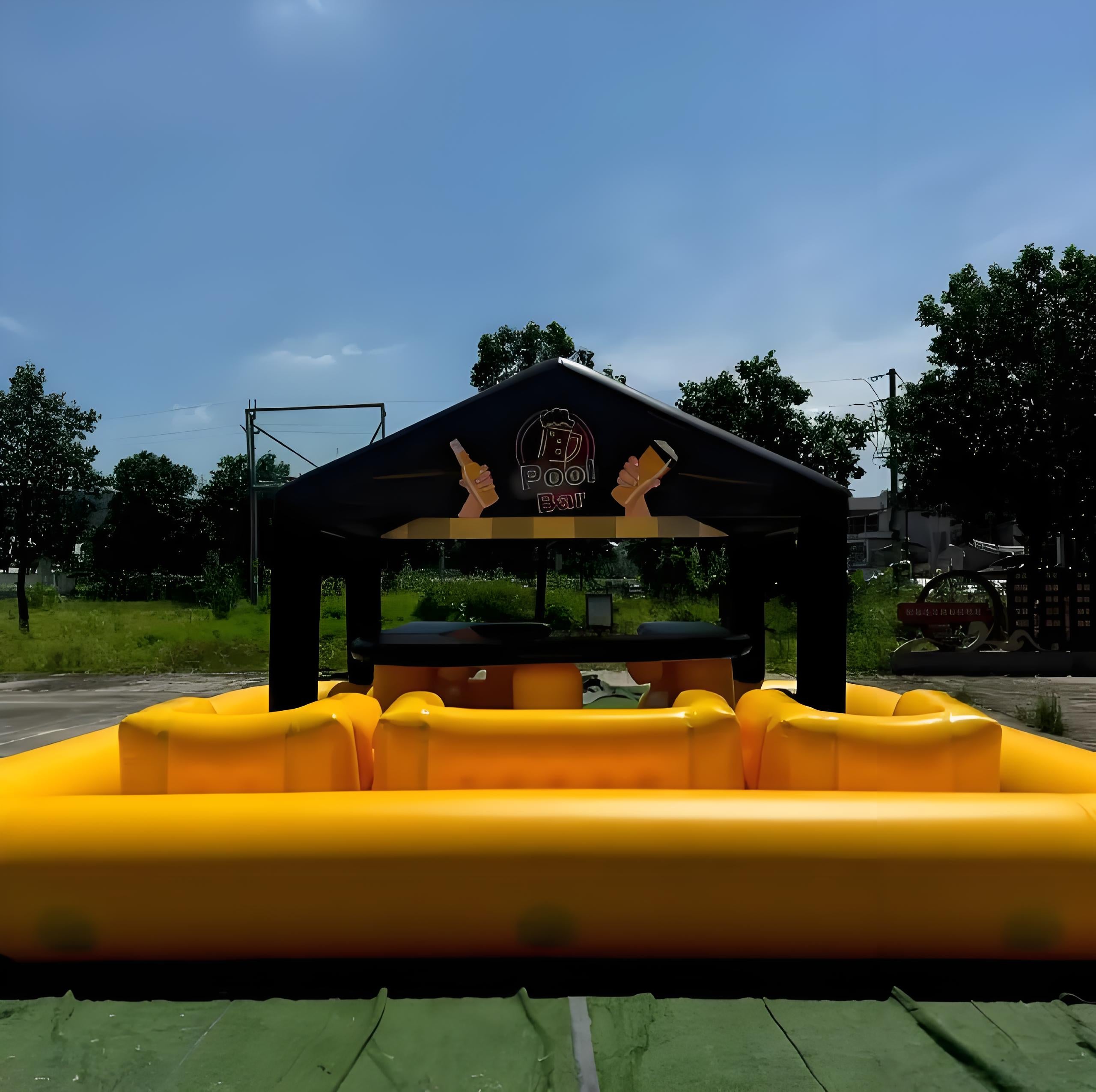 21x21ft Yellow Inflatable Pool Bar