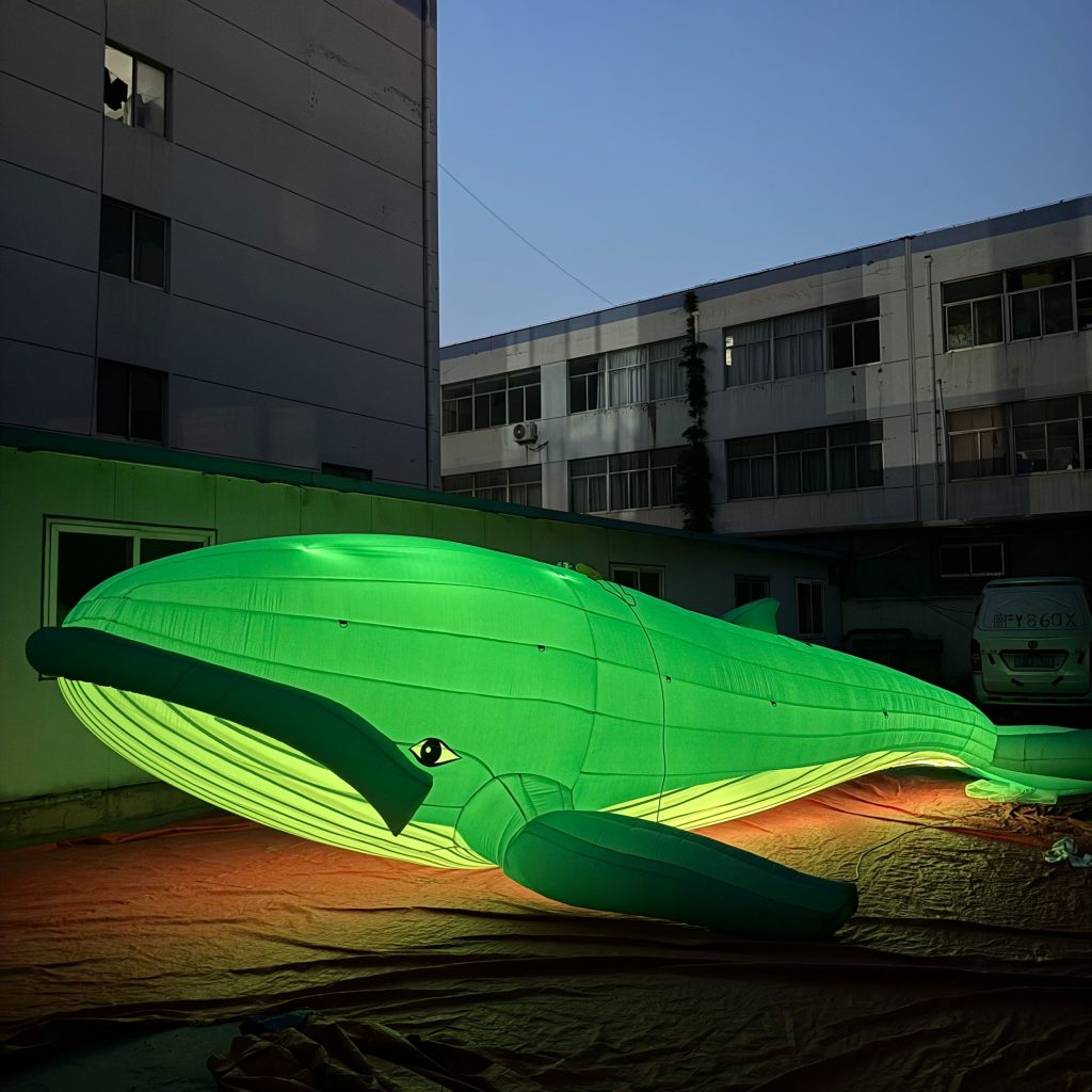 LED Lighted Inflatable Whale for Holiday Decor