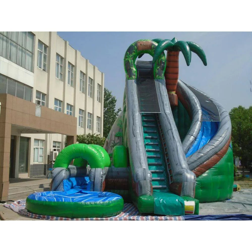 Toboggan aquatique gonflable Jungle Curve