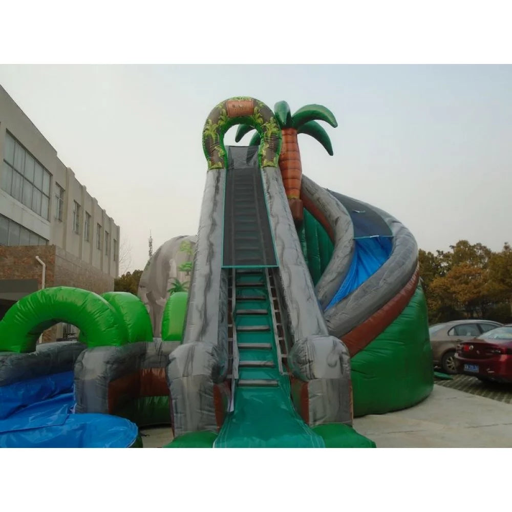 Toboggan aquatique gonflable Jungle Curve