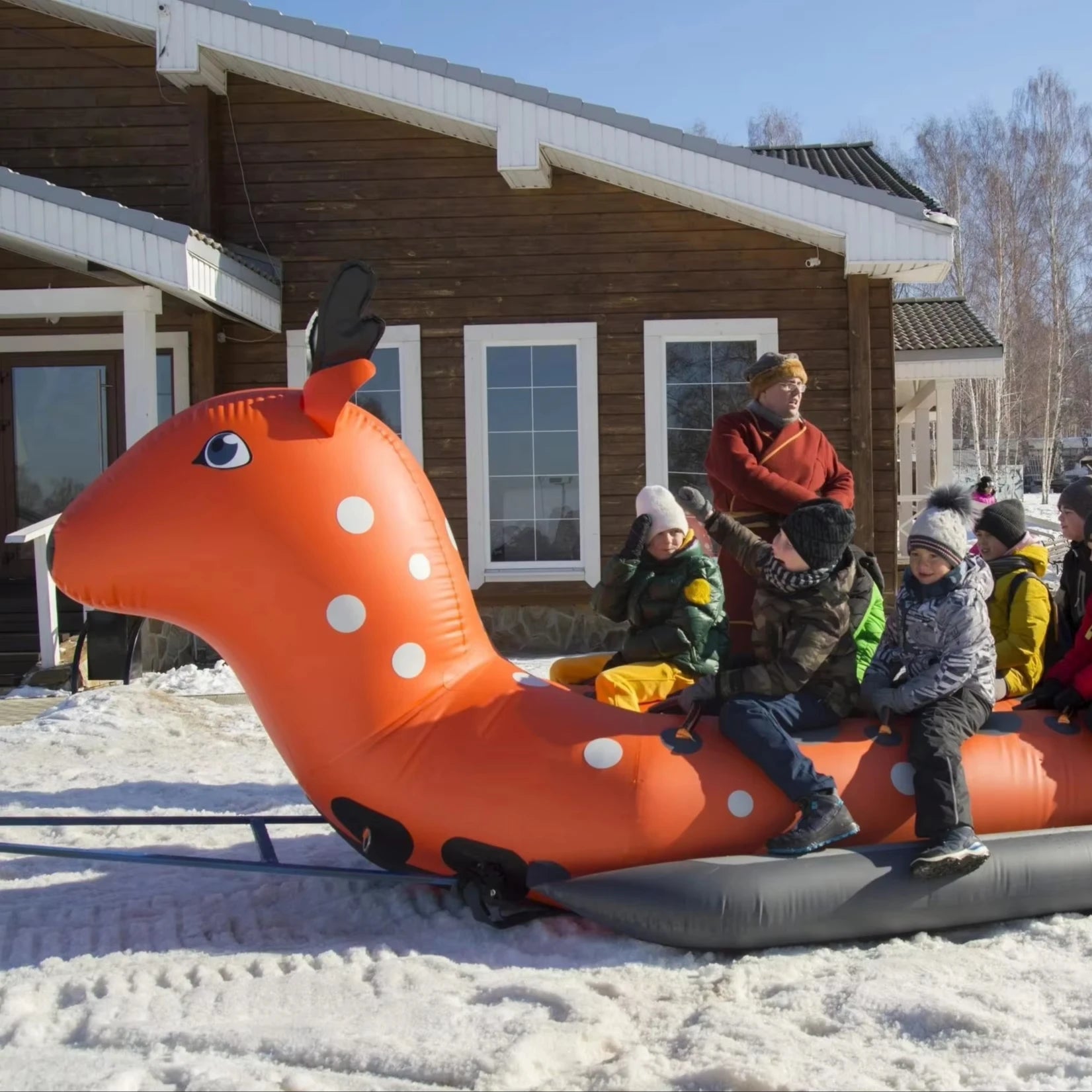 Durable Inflatable Snow Tube for Winter Sledding