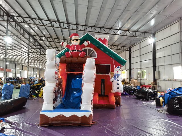 Holiday Themed Bounce House and Slide