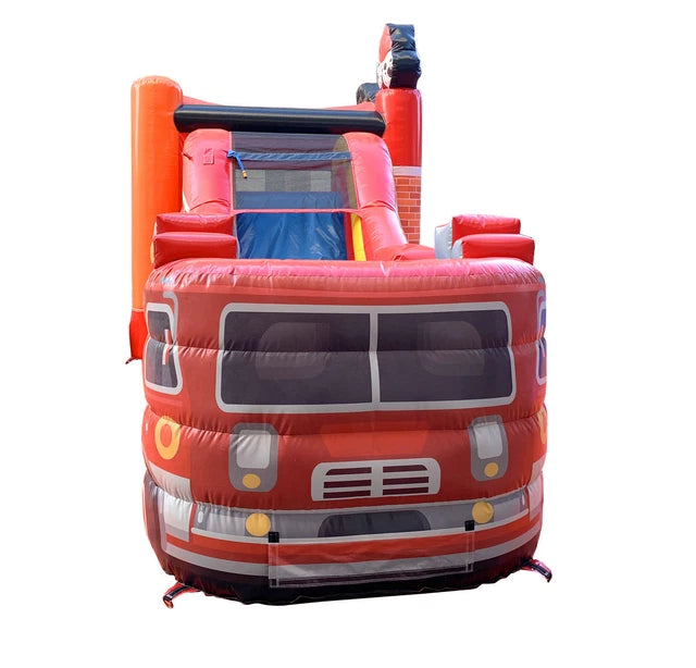 Mega Fire Truck Inflatable Water Slide Bounce House Fun