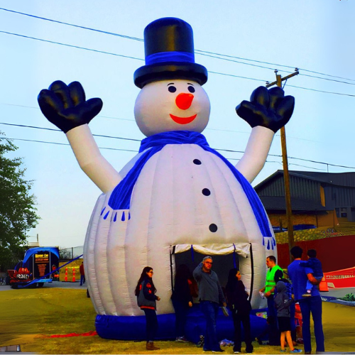 Inflatable Snowman Dome Holiday Attraction
