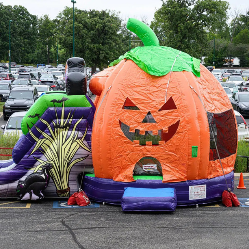 Giant Pumpkin Bounce House with Slide