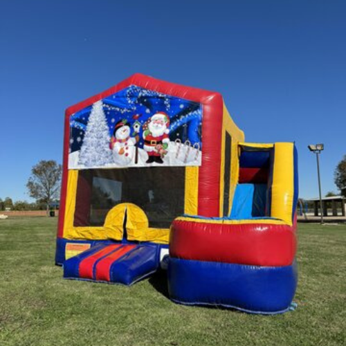 Santa Snowman Holiday Inflatable Combo Fun