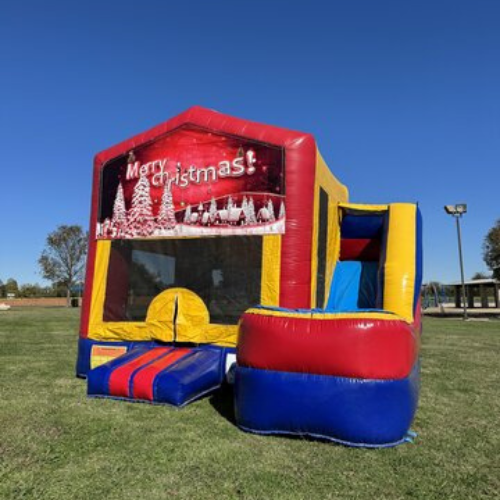 Merry Christmas Inflatable Slide Bounce Combo