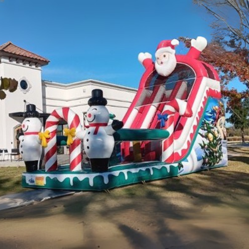 Inflatable Santa Slide for Holiday Fun