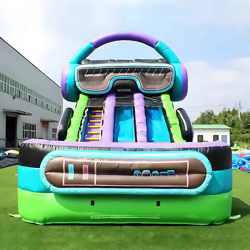Jeu de toboggan aquatique gonflable de 22 pieds de haut