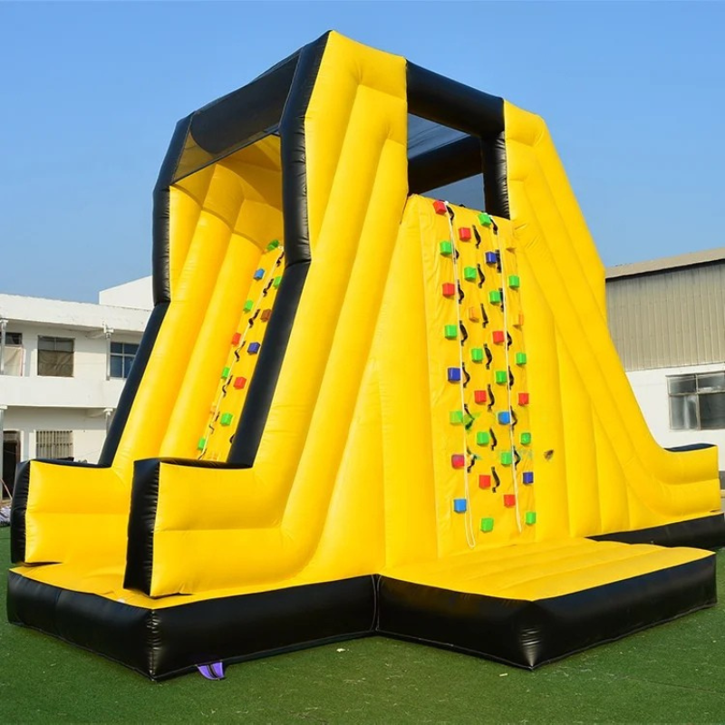 Inflatable Rock Climbing Wall with Slide