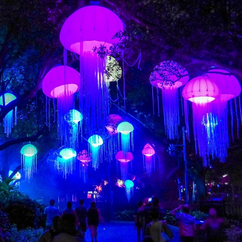Inflatable Jellyfish Balloon with LED Lighting for Events