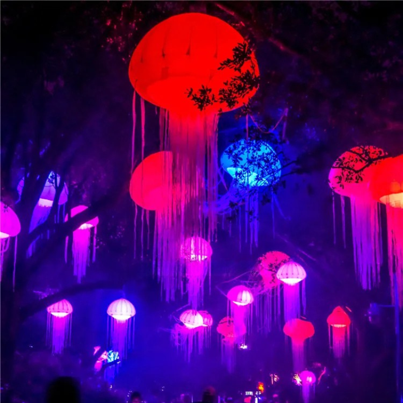Inflatable Jellyfish Balloon with LED Lighting for Events