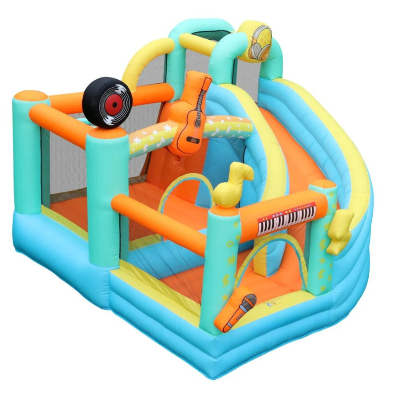 Music Theme Inflatable Bouncy Castle with Slide