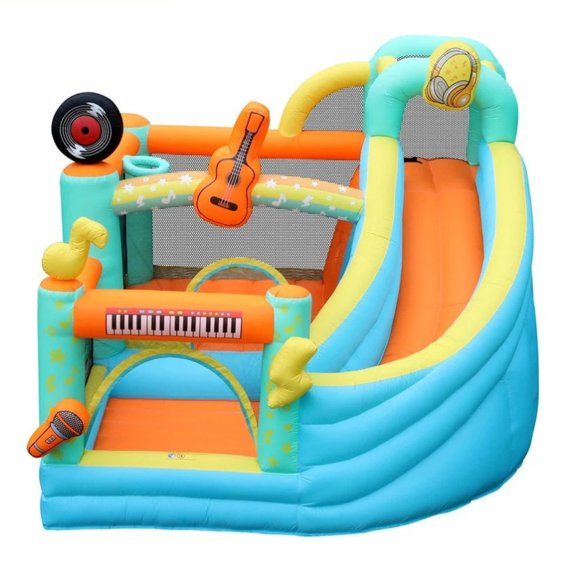 Music Theme Inflatable Bouncy Castle with Slide