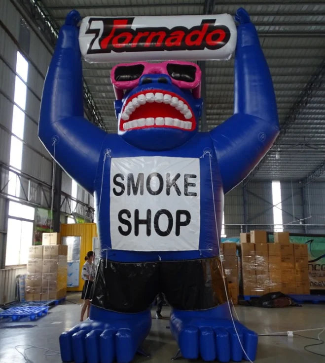 Giant Inflatable Gorilla for Smoke Shop Advertising