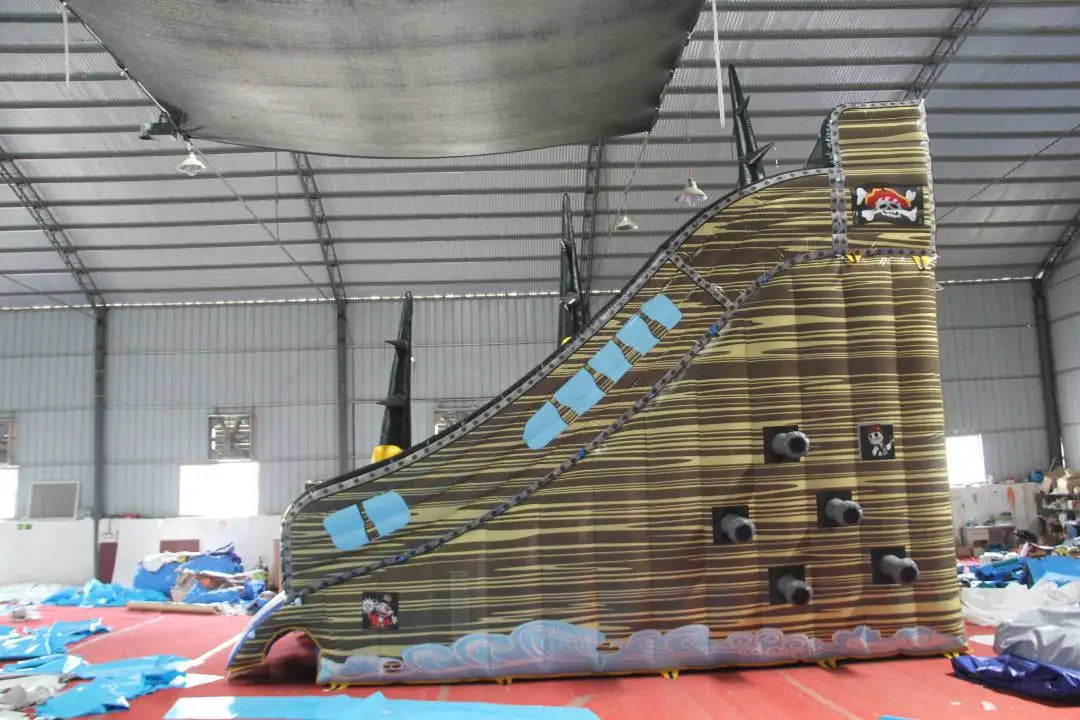 Commercial Inflatable Pirate Ship Water Slide for Events