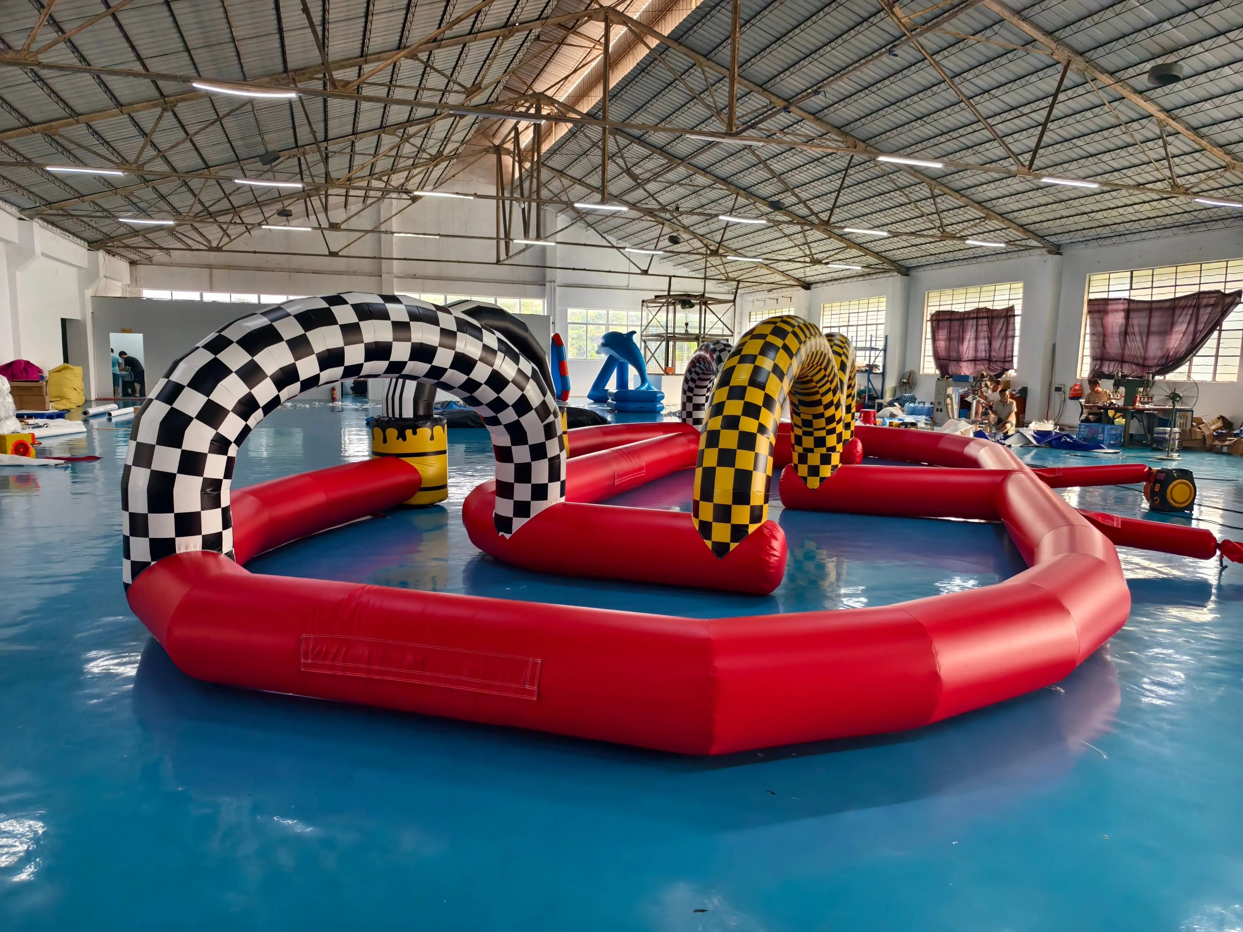 Inflatable Go Kart Racing Track Set