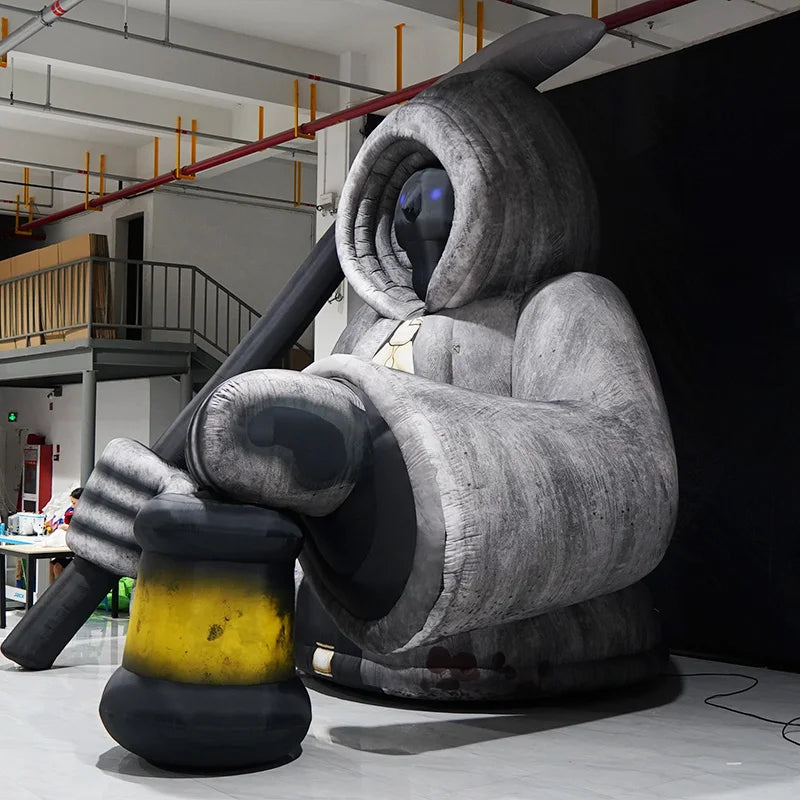 Riesige aufblasbare Sensenmann-Halloween-Dekoration